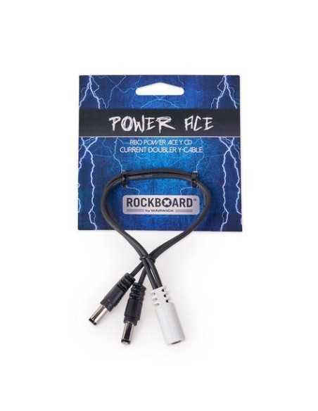 RockBoard Power Ace Current Doubler Y Cable, 2 x 2.1 x 5.5 mm barrel plug to 2.1 x 5.5 mm barrel socket