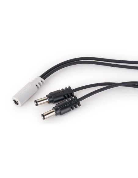 RockBoard Power Ace Current Doubler Y Cable, 2 x 2.1 x 5.5 mm barrel plug to 2.1 x 5.5 mm barrel socket