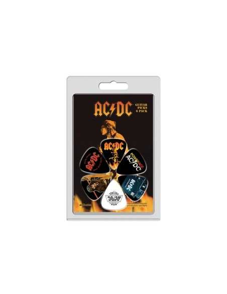 6 Pack AC/DC Official Celluloid Guitar Picks