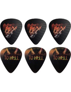 6 Pack ACDC Official Motion Guitar Picks 2