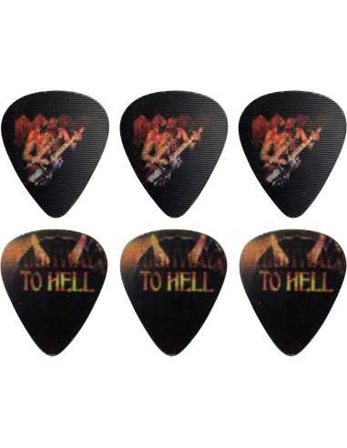 6 Pack ACDC Official Motion Guitar Picks