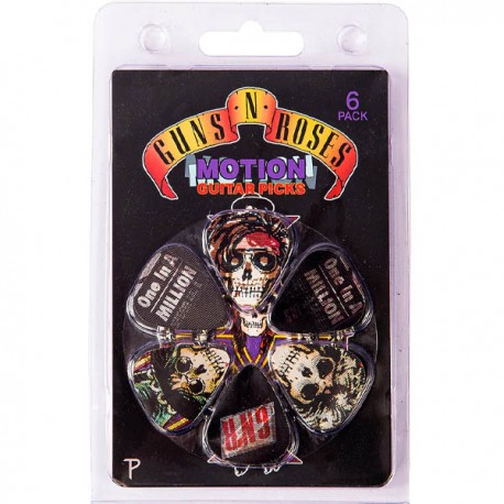 6 Pack Guns n Roses Official Motion Guitar Picks