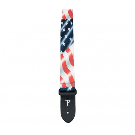 Perri's Leathers USA Waving Flag Polyester Guitar Strap