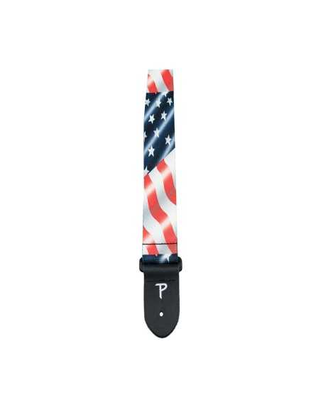 Perri's Leathers USA Waving Flag Polyester Guitar Strap