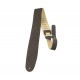 Perri's Leathers Brown Soft Suede Guitar Strap