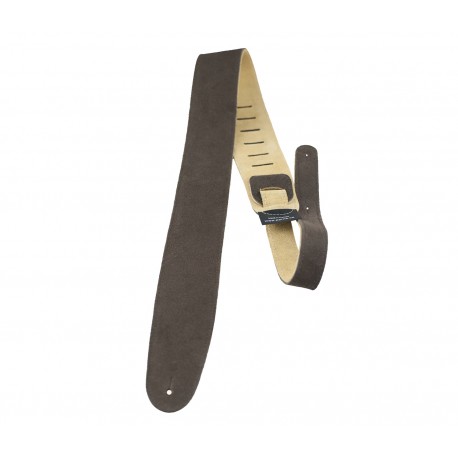 Perri's Leathers Brown Soft Suede Guitar Strap