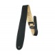 Perri's Leathers Black Soft Suede Guitar Strap