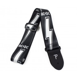 Perri's Leathers ACDC White Logo Polyester Guitar Strap