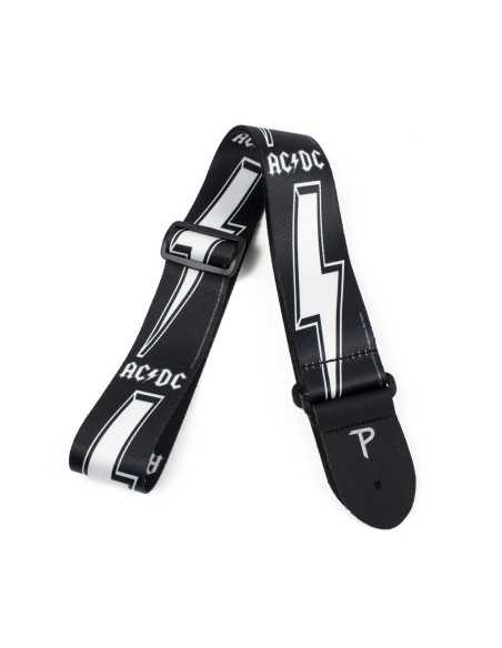 Perri's Leathers ACDC White Logo Polyester Guitar Strap