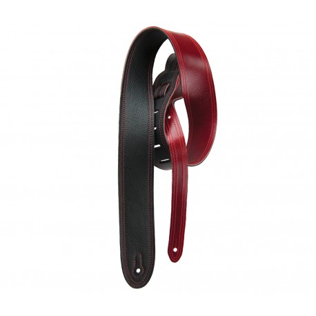 Perri's Leathers Black Cherry Red Reversible Guitar Strap