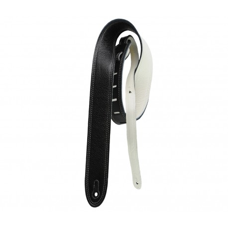 Perri's Leathers Black White Reversible Guitar Strap