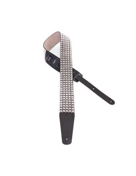 Perri's Leathers Silver Studded Leather Guitar Strap