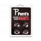 Perri's Leathers Black Black Guitar Knob Fridge Magnets