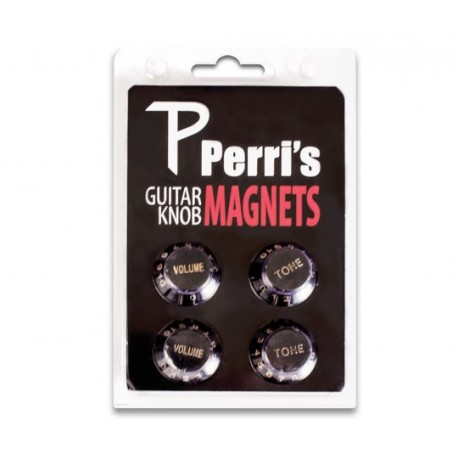 Perri's Leathers Black Guitar Knob Fridge Magnets