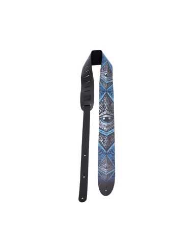 Perri's Leathers David Bollt “Mind's Eye” Printed Leather Guitar Strap