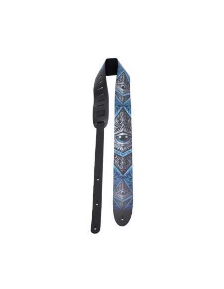 Perri's Leathers David Bollt “Mind's Eye” Printed Leather Guitar Strap
