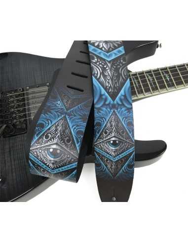 Perri's Leathers David Bollt “Mind's Eye” Printed Leather Guitar Strap