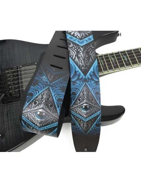 Perri's Leathers David Bollt “Mind's Eye” Printed Leather Guitar Strap