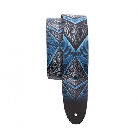 Perri's Leathers David Bollt “Mind's Eye” Printed Leather Guitar Strap