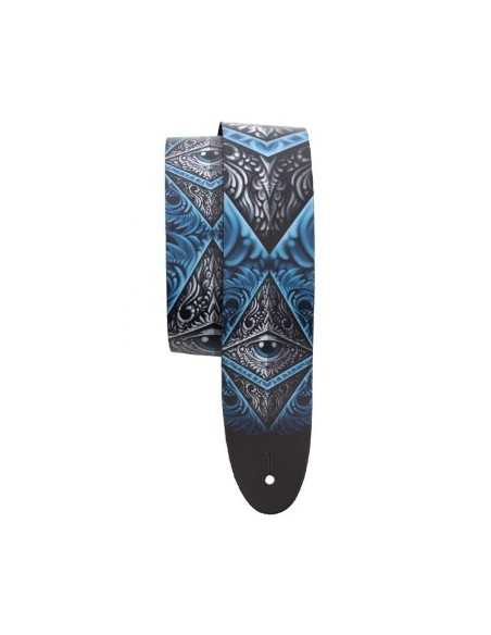 Perri's Leathers David Bollt “Mind's Eye” Printed Leather Guitar Strap