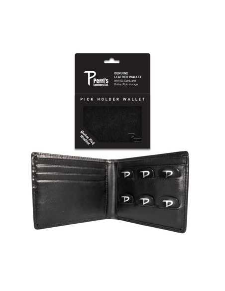 Perri's Leathers Black Genuine Leather Pick Holder Wallet