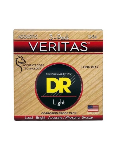 DR Strings Veritas VTA12 Light 3-Pack