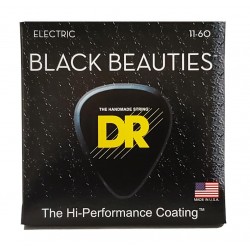 DR Strings Black Beauties BKE7-11 7 String Med Heavy