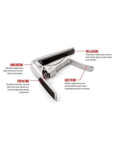 Dunlop Trigger Fly Capo Satin Chrome