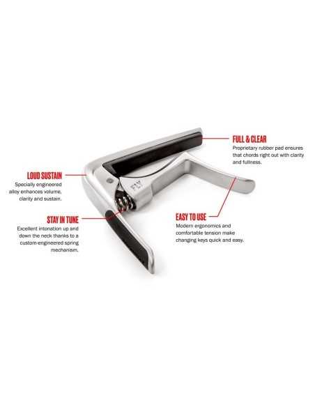 Dunlop Trigger Fly Capo Satin Chrome
