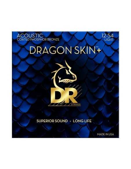 DR Dragon Skin+ Phosphor Bronze Acoustic Guitar Strings 12-54