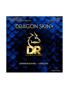 DR Dragon Skin+ Phosphor Bronze Acoustic Guitar 12 String 10-48