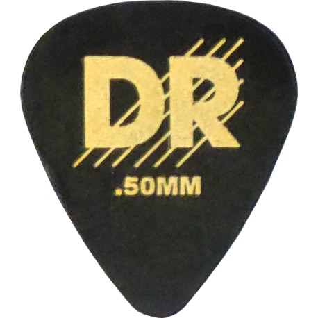 DR Strings Black Delrin Pick Thin