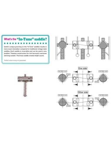 Gotoh BS-TC1-RLC Aged Chrome Guitar bridge