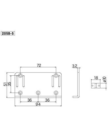Gotoh 205B-5 Black Bass bridge