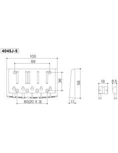 Gotoh 404SJ-5 Black Bass bridge 2
