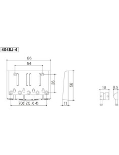 Gotoh 404SJ-4 Black Bass bridge 2