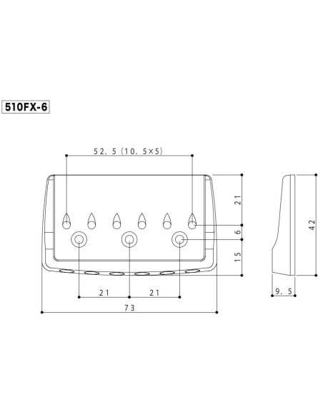 Gotoh 510FX-6 Black Guitar bridge