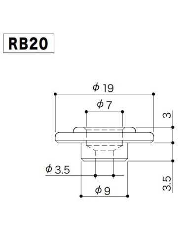 Gotoh RB20-RLC Aged Nickel String retainer