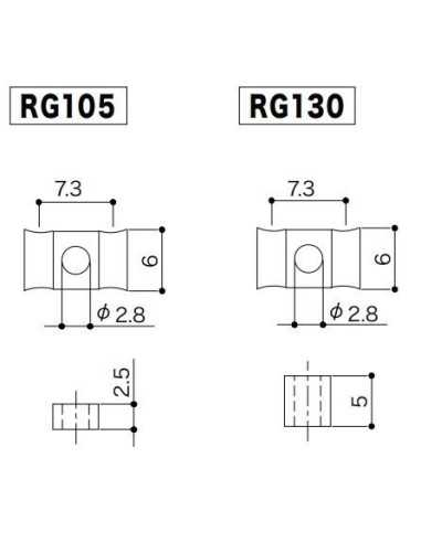 Gotoh RG105-130-RLC Aged Nickel String retainer set