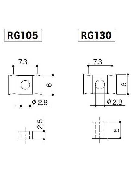 Gotoh RG105-130-RLC Aged Nickel String retainer set