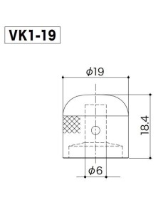 Gotoh VK1-19 Chrome Dome knob 2