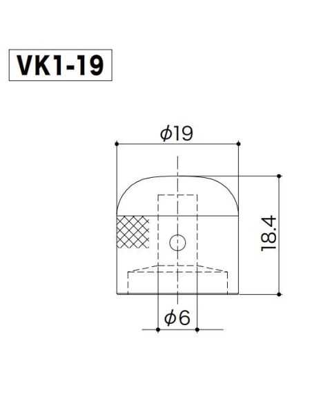 Gotoh VK1-19 Chrome Dome knob