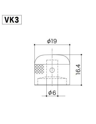 Gotoh VK-3 Chrome Dome knob