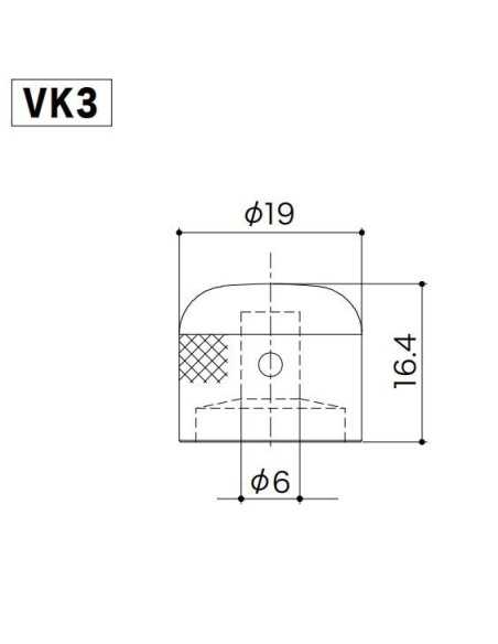 Gotoh VK-3 Chrome Dome knob