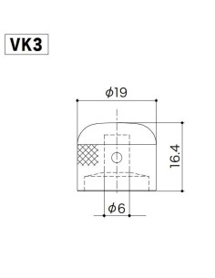 Gotoh VK-3 Black Dome knob 2