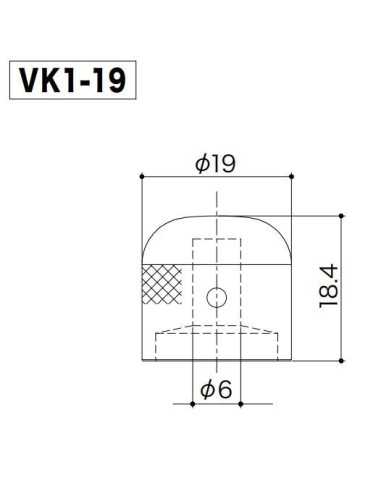 Gotoh VK-Art-02 Black Dome knob