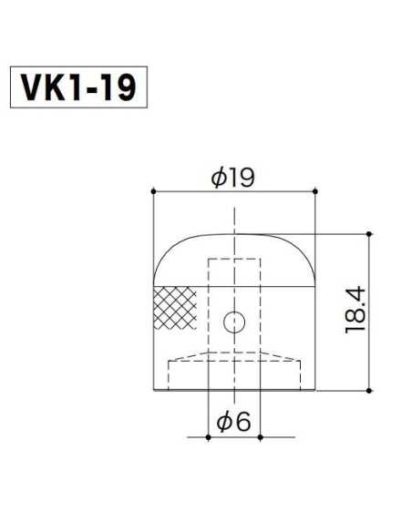 Gotoh VK-Art-02 Black Dome knob