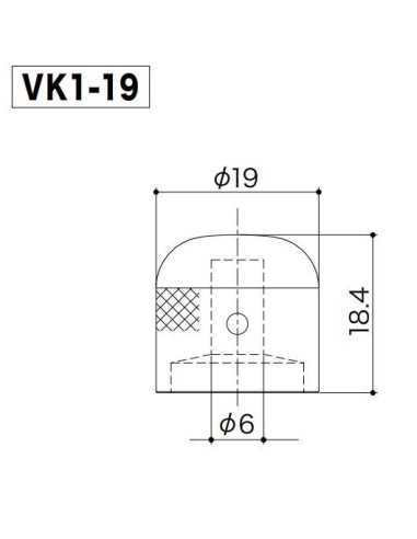 Gotoh VK-Art-03 Chrome Dome knob