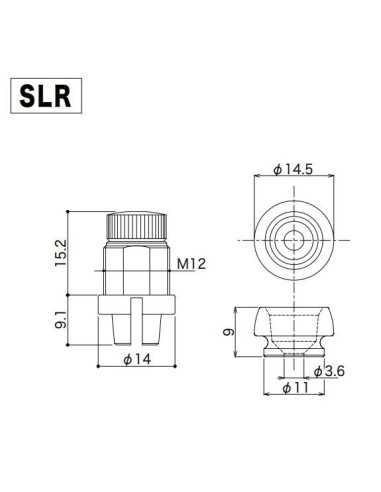 Gotoh SLR Cosmo Black Free lock strap pin