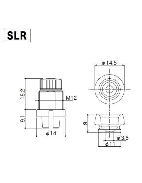 Gotoh SLR Cosmo Black Free lock strap pin